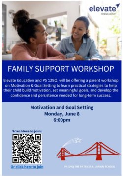 Elevate Education parent workshop flyer